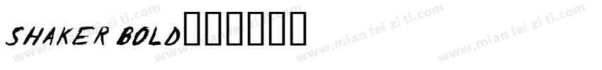 shaker bold字体转换